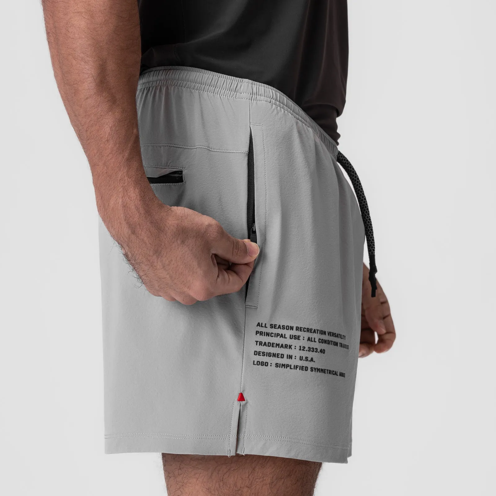 Double Layered Construction 0942. Aerotex? 5" Training Short - Slate Grey