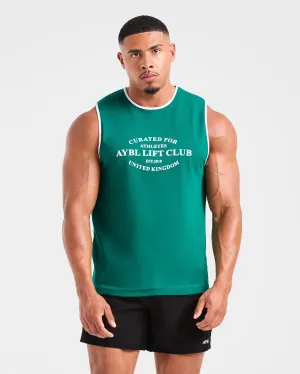 pilling resistant Lifting Tank - Sports Green Water Resistant Finish