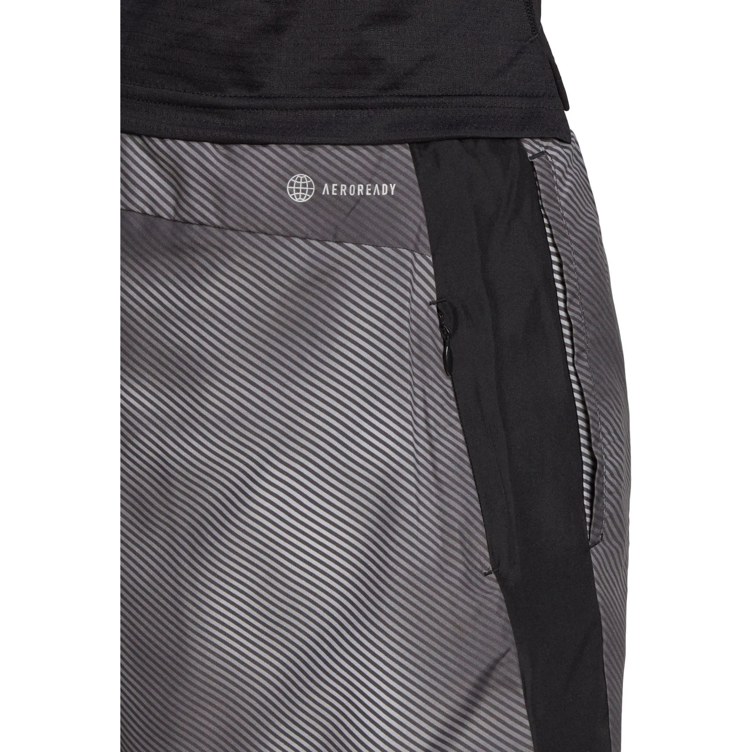 petite size MoistureWickingLining adidas Own The Run 7 Inch Mens Running Shorts - Grey
