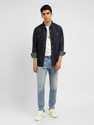 Stylish Sunny Vibes Evening Stroll Athlete Fit Men's 512 Blue Slim Tapered Fit Mid Rise Jeans