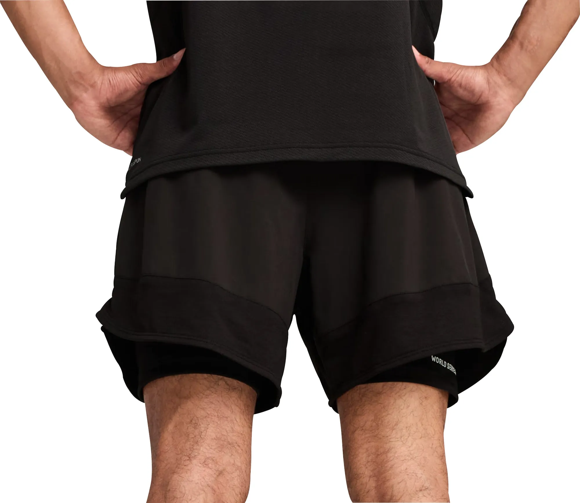 education industry athletic clothing Puma X HYROX 2 In 1 Mens Training Shorts - Black
