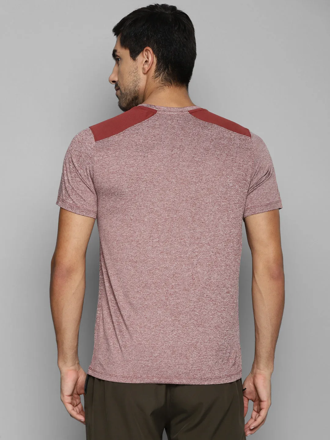 Zero Waste AntiBacterialTextile ALCIS Men Maroon Slim Fit Running T-shirt
