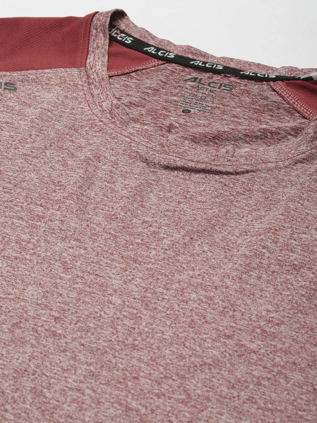 ZeroIrritationLabels ALCIS Men Maroon Slim Fit Running T-shirt