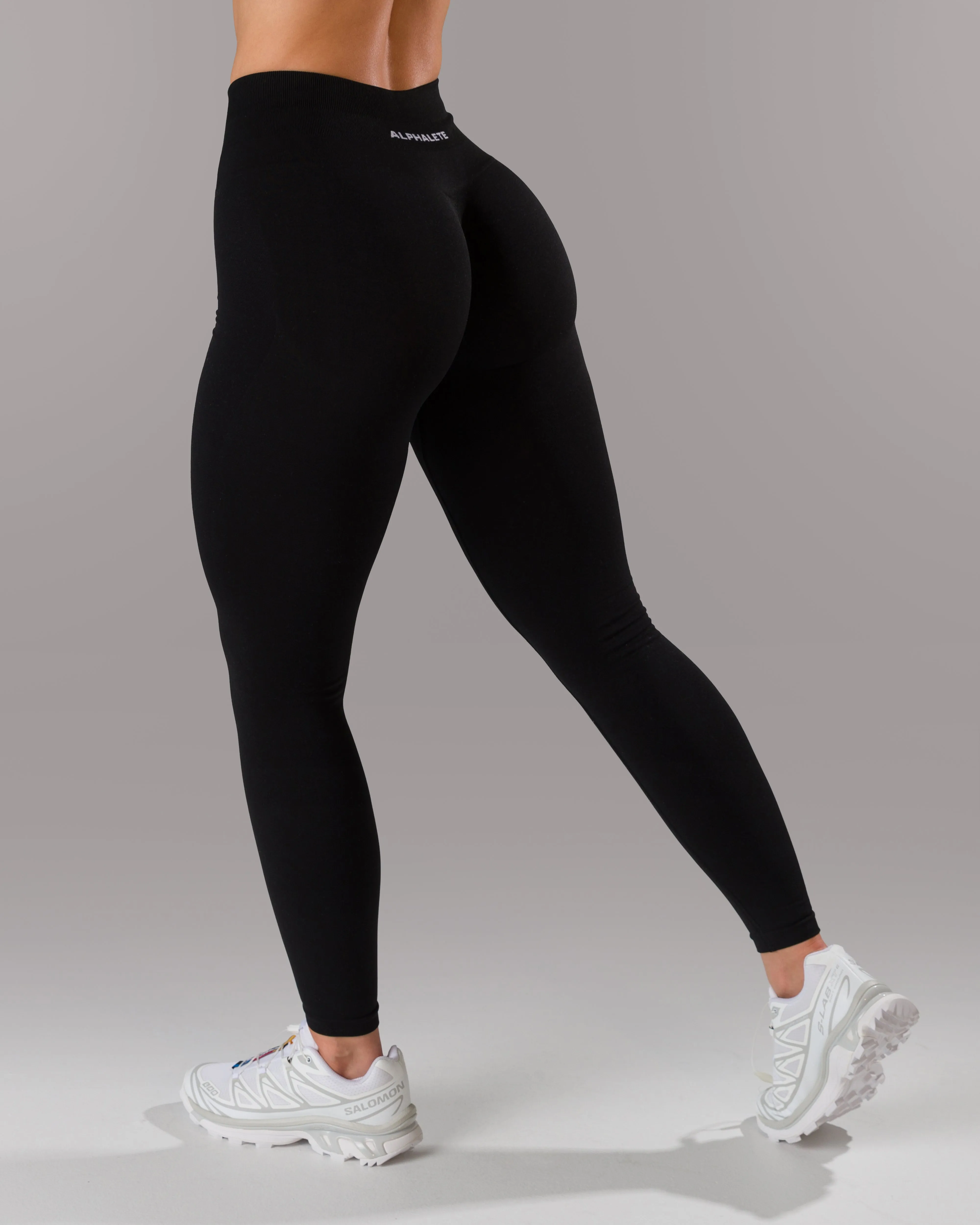 Rib Knit Mountain Hike For Men Double Layer Pump Legging - Black