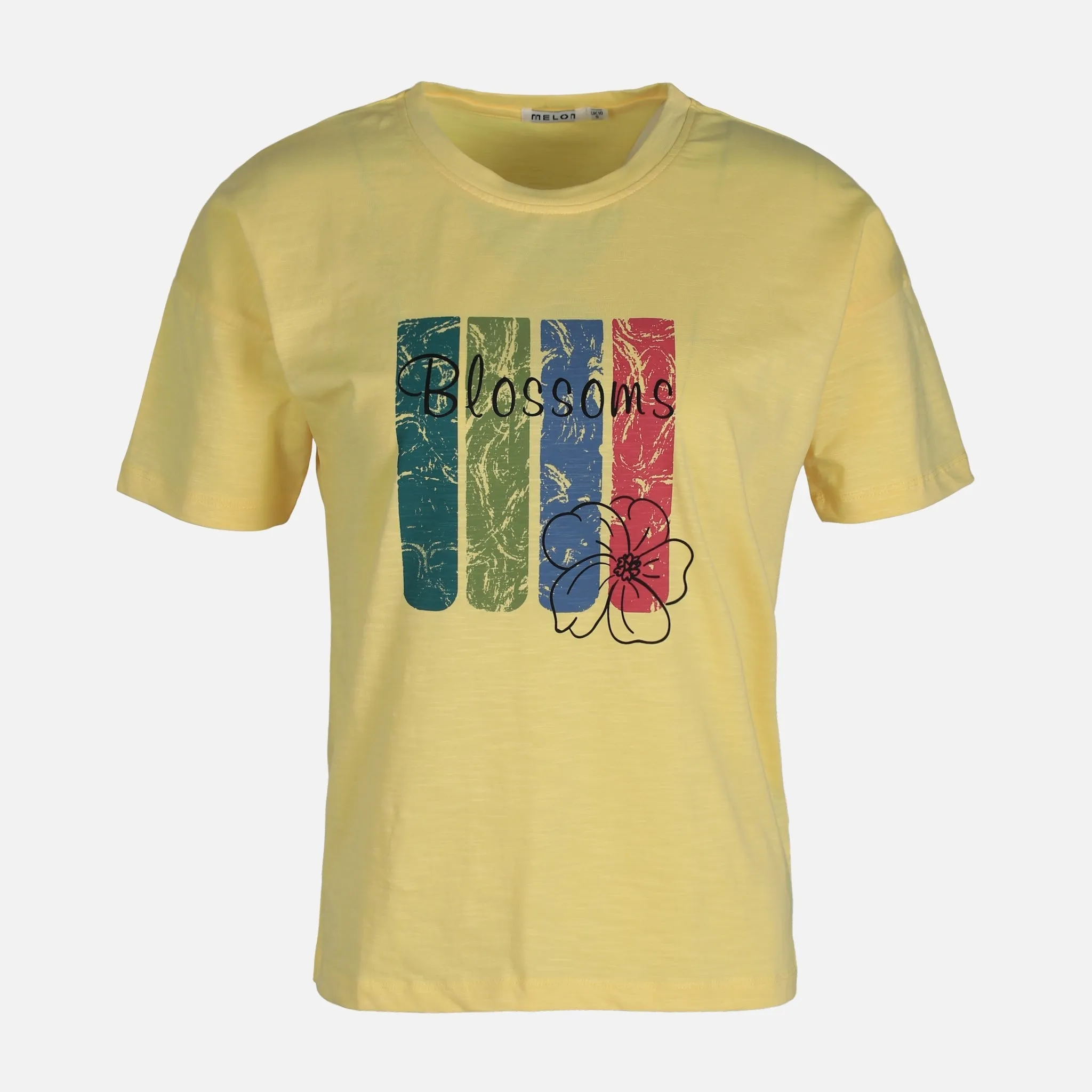 WOMEN SLUB LOOSE SHORT SLEEVE TEE Red Flash
