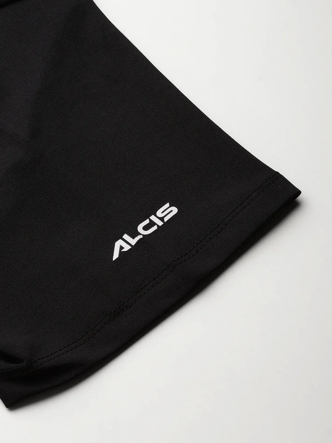 SoftTouch Texture ComfortWaistband Alcis Men Black Solid Sports T-shirt