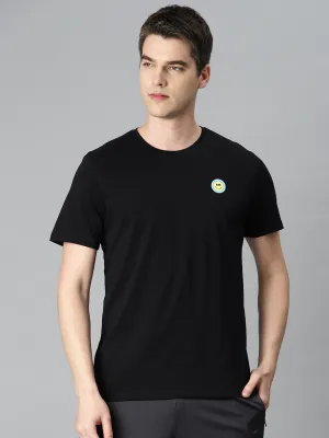 Future Edge Alcis Men Black Solid Sports T-shirt