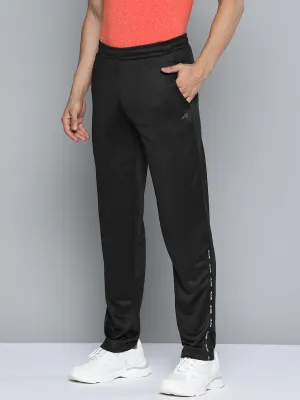 Alcis Men Black Solid Track Pants Wrinkle resistant fabric Stylish Fit