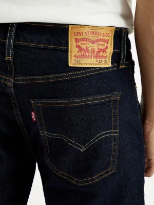 Loose Spring Mood Men's 511 Black Slim Fit Mid Rise Jeans