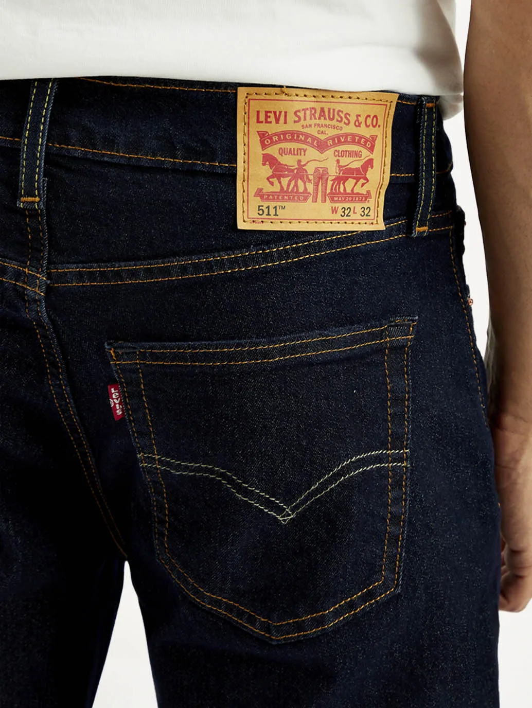 Loose Spring Mood Men's 511 Black Slim Fit Mid Rise Jeans