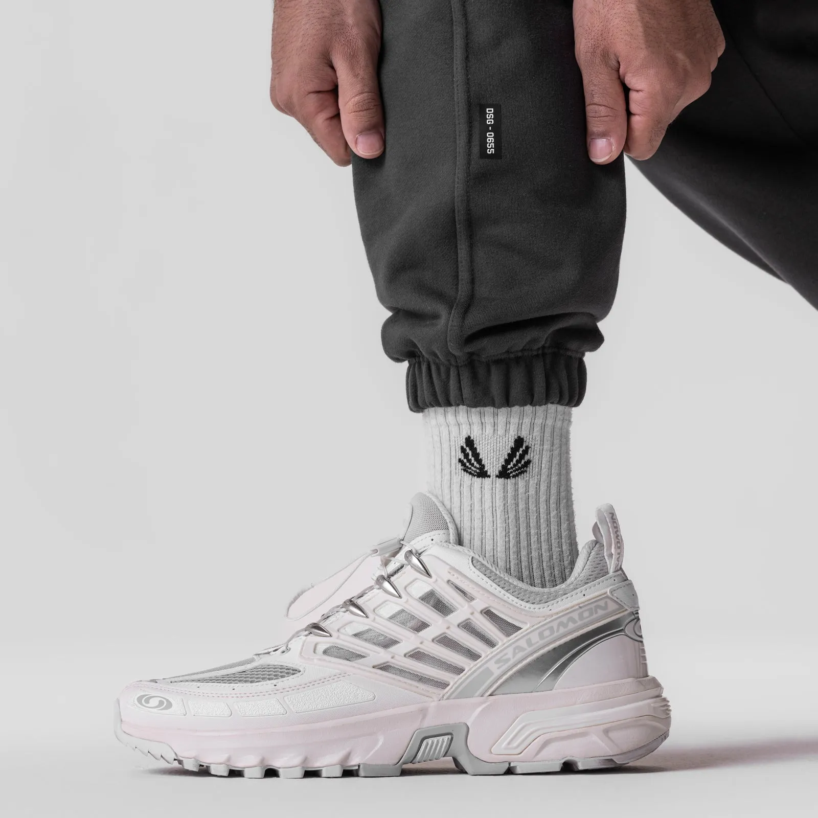 Heat Control 0655. Tech-Terry? Oversized Sweats - Space Grey "Emblem"