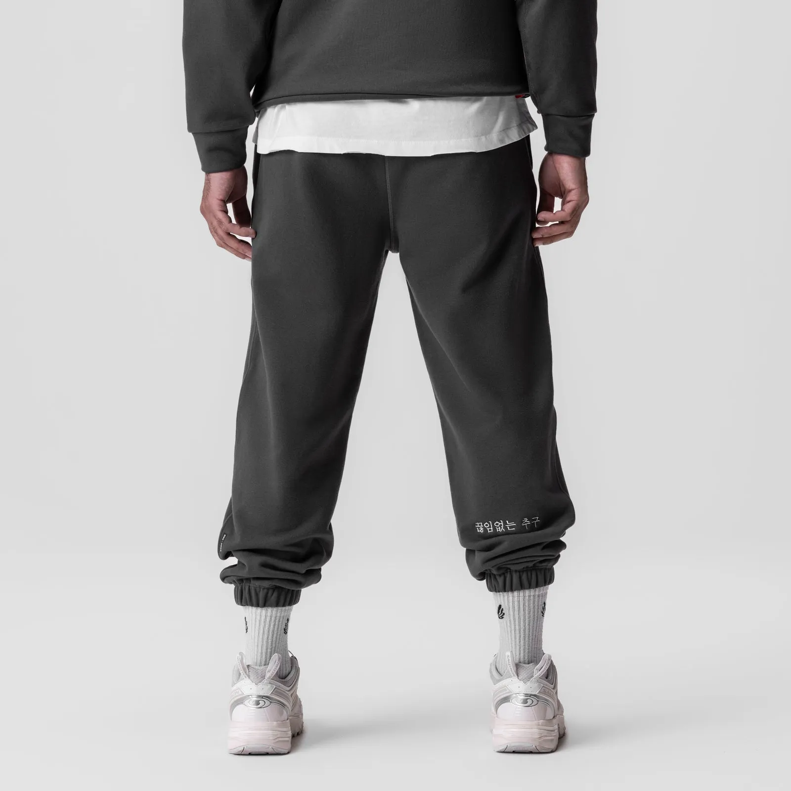 0655. Tech-Terry? Oversized Sweats - Space Grey "Emblem" HeatRegulatingLining