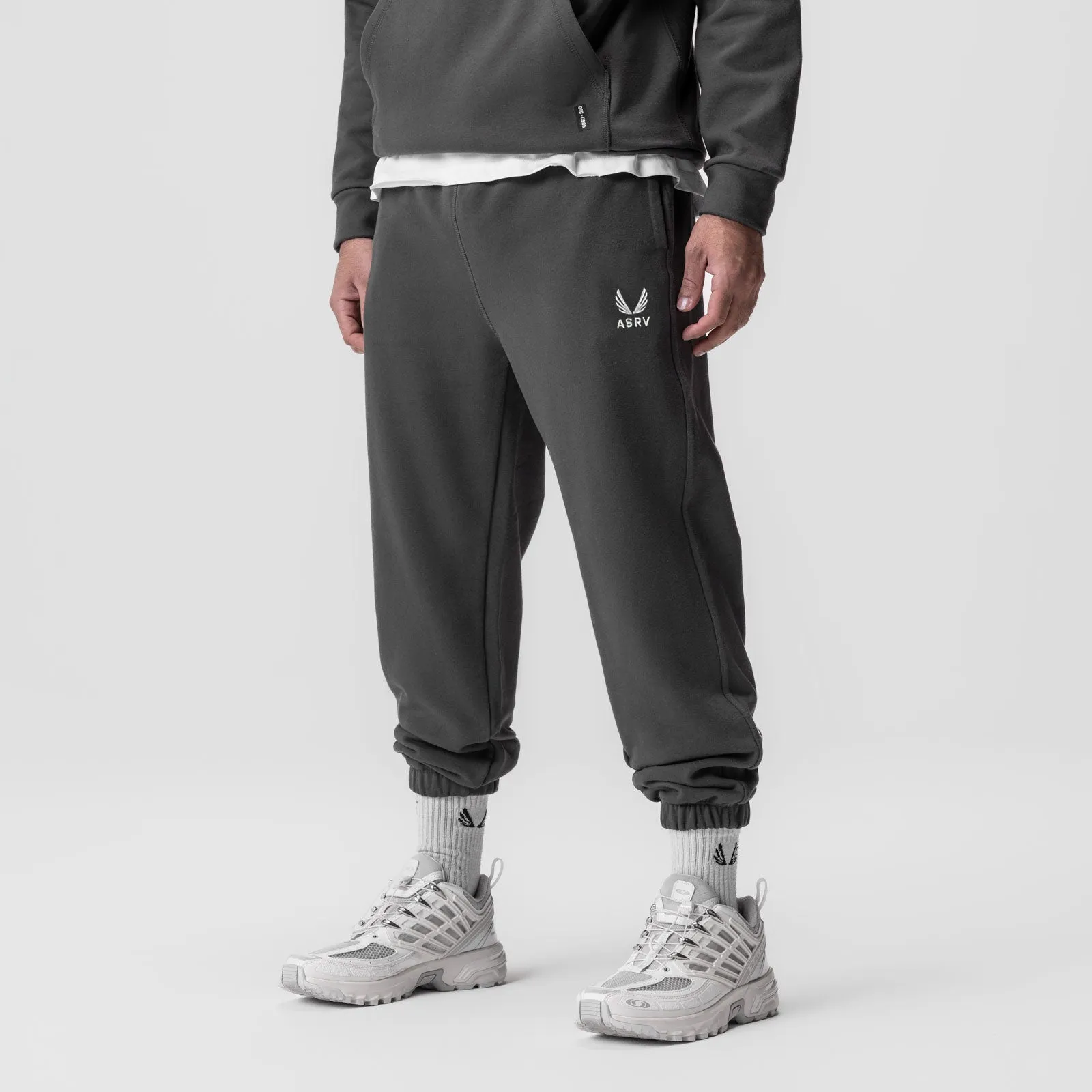 0655. Tech-Terry? Oversized Sweats - Space Grey "Emblem" Daywear FlexFoamPadding