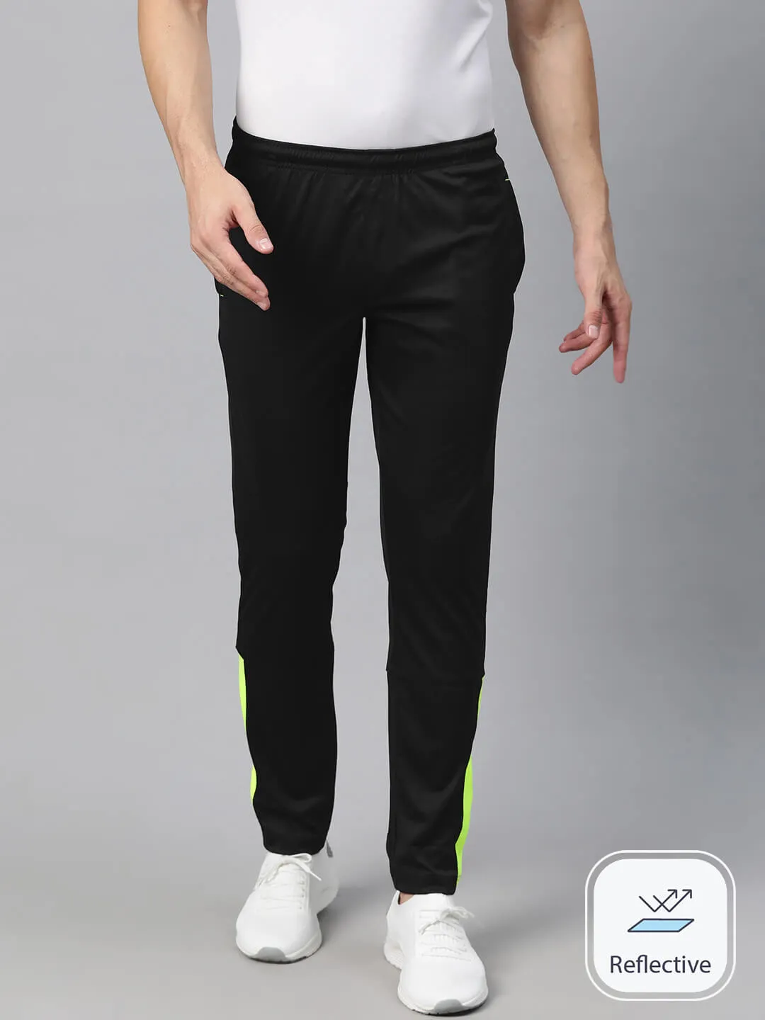 Alcis Men Colourblocked Anti-Static Slim-Fit Track Pant Durable Design