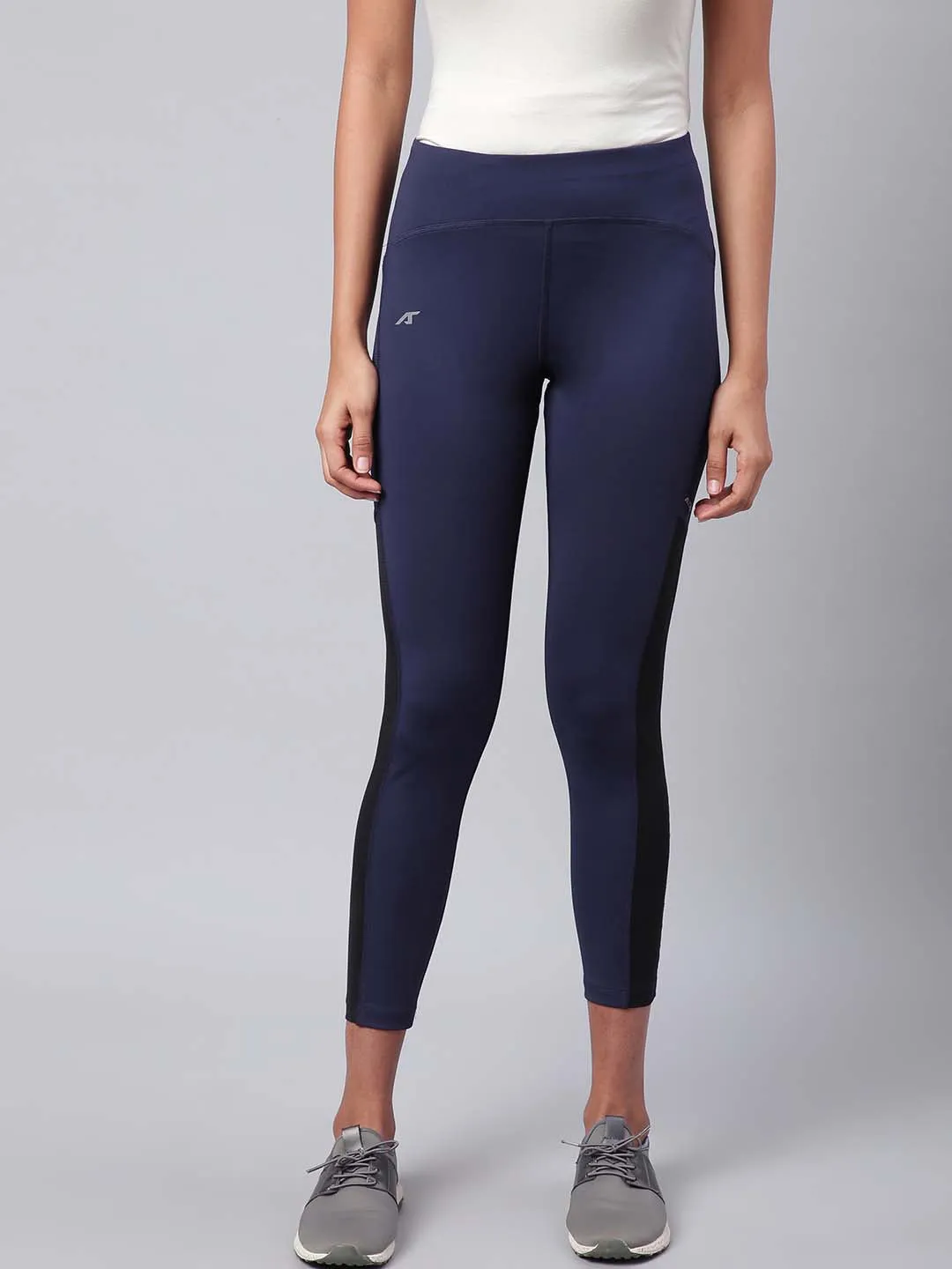 Comfort Seeker Home Lounge Evening Walk Maternity Wear Alcis Women Navy Solid Training Tights