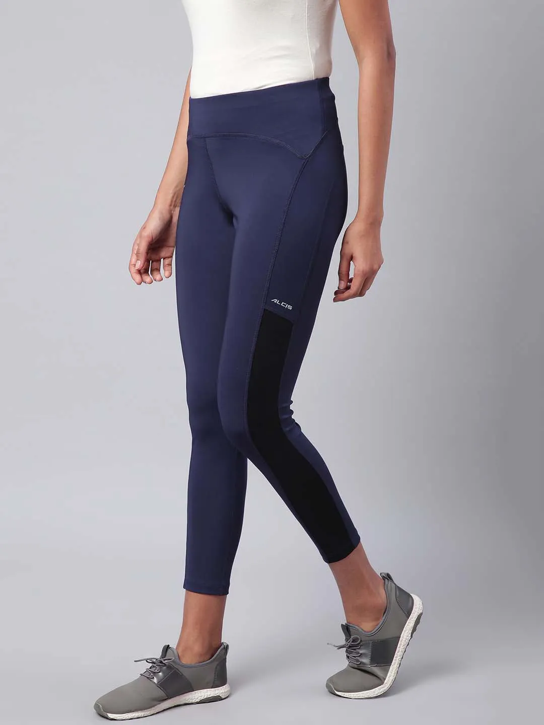City Walk Beginner Level Alcis Women Navy Solid Training Tights