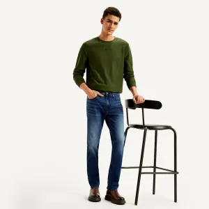 Men's Redloop 511 Blue Slim Fit Mid Rise Jeans Non Irritating Inner Lining Refined Detail