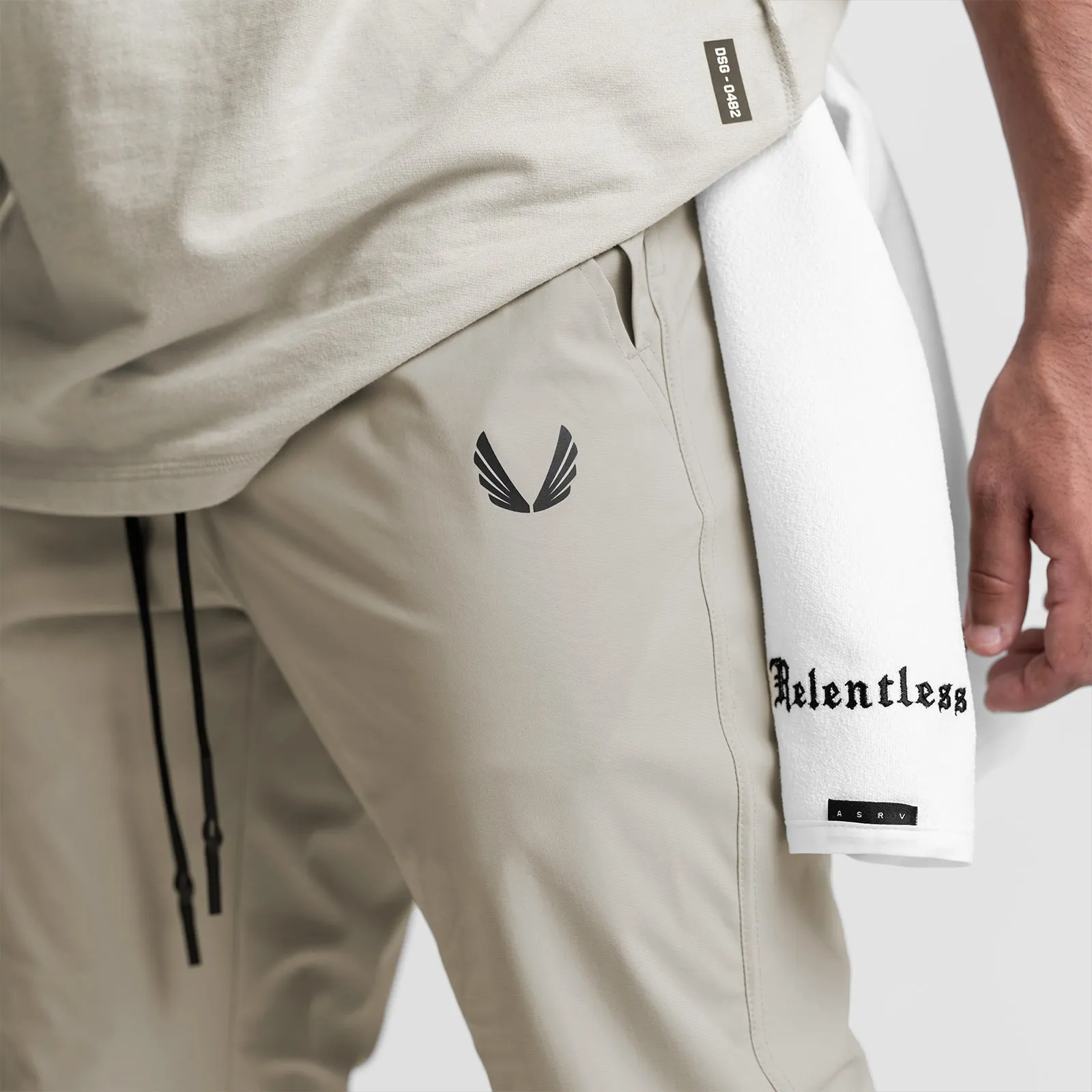 0826. Tetra-Lite? High Rib Jogger - Sand Smoke Non Restrictive Fit