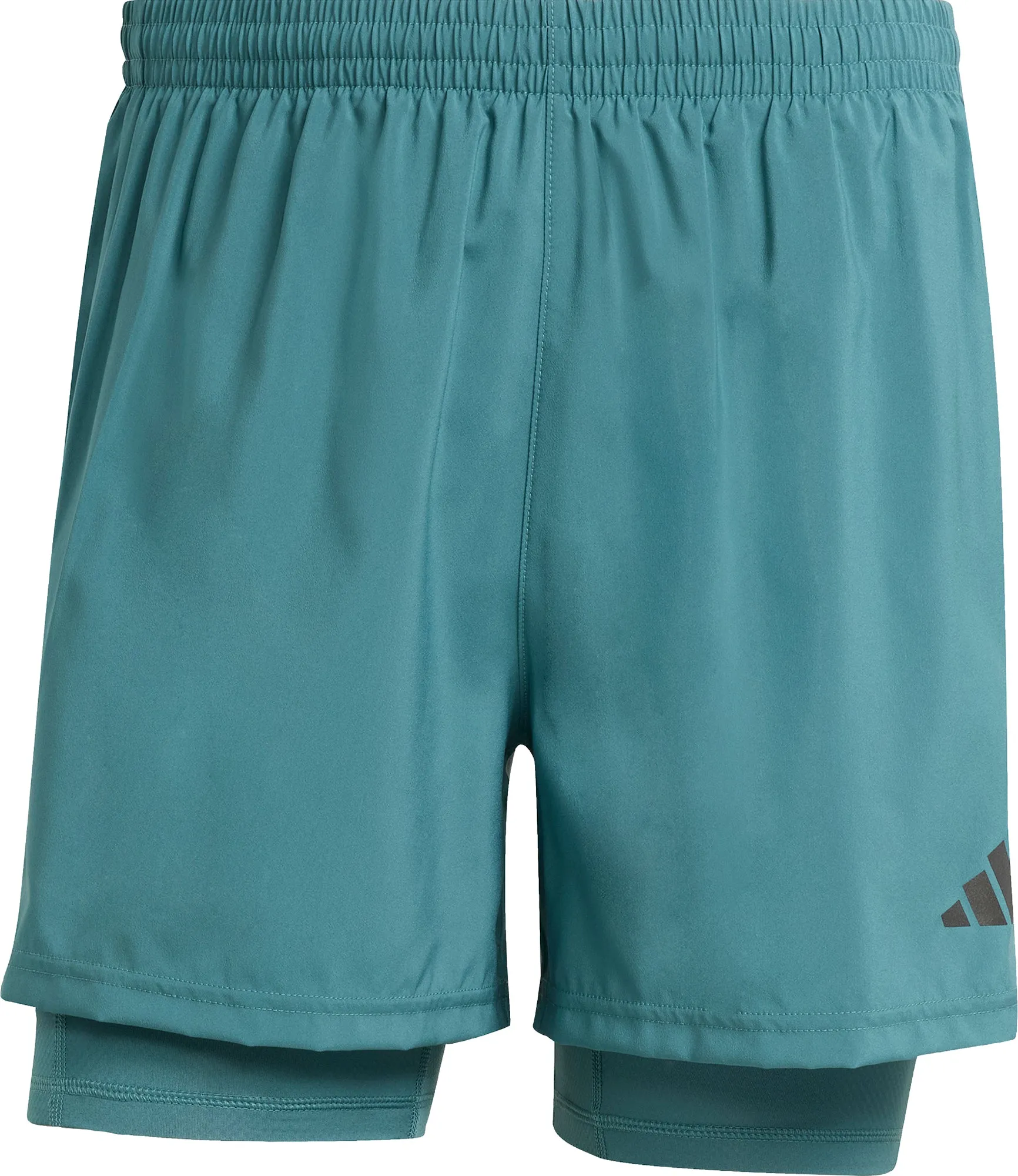 Easy Care Material Lightweight Construction adidas Own The Run ClimaCool 2 In 1 Mens Running Shorts - Green