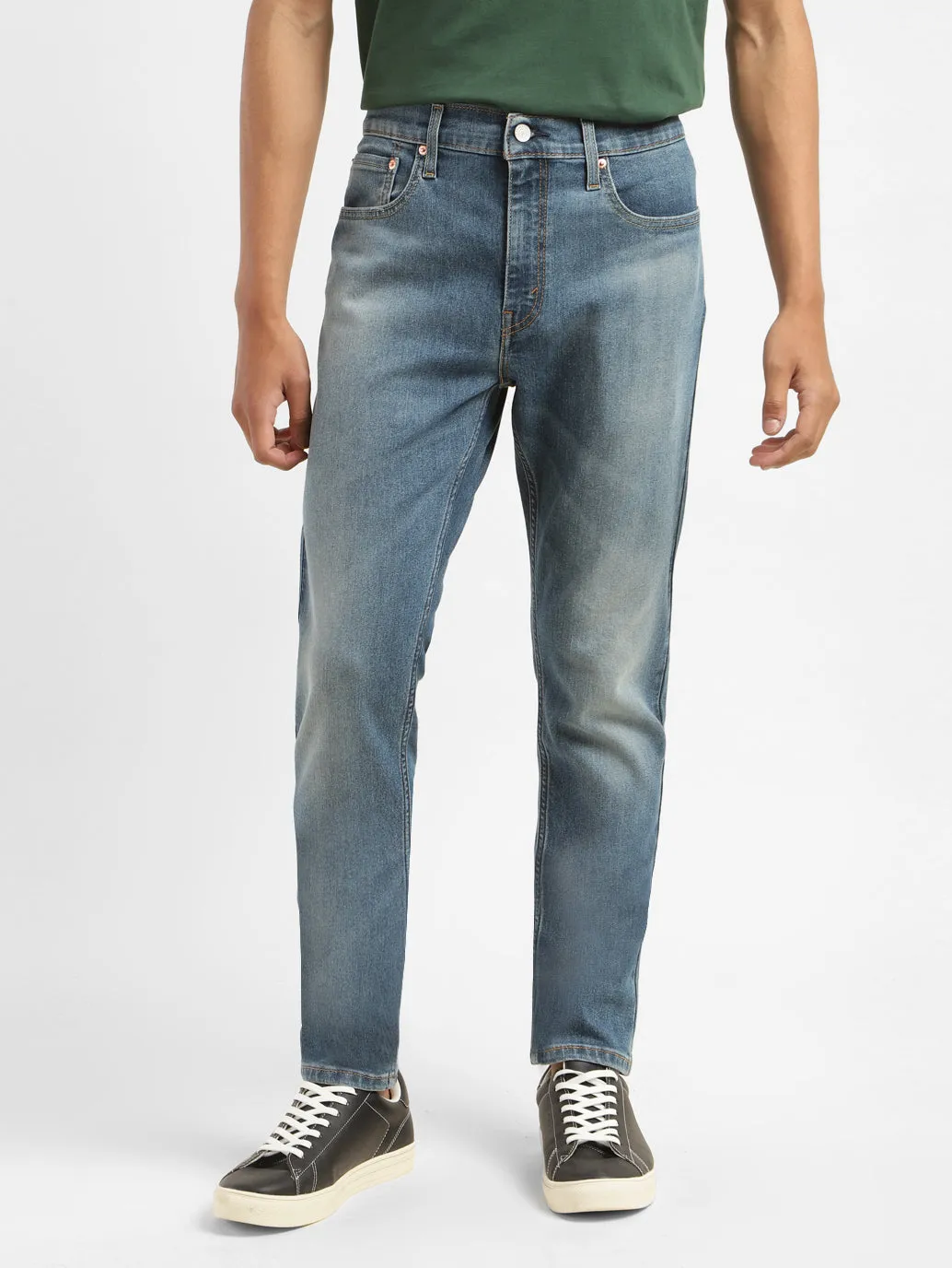 Men's 512 Blue Slim Tapered Fit Mid Rise Jeans Anti Odor Fabric Treatment