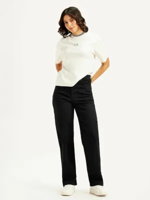 Basic Layers Women's Black Ribcage Straight Fit High Rise Jeans