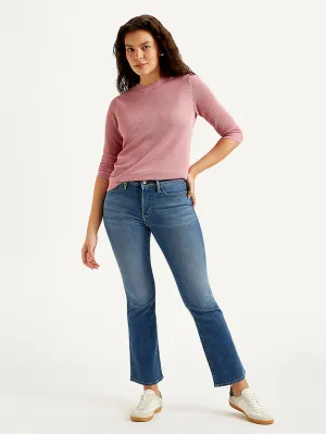Women's 315 Blue Flared Fit High Rise Jeans Go-To Style Go Anywhere Look
