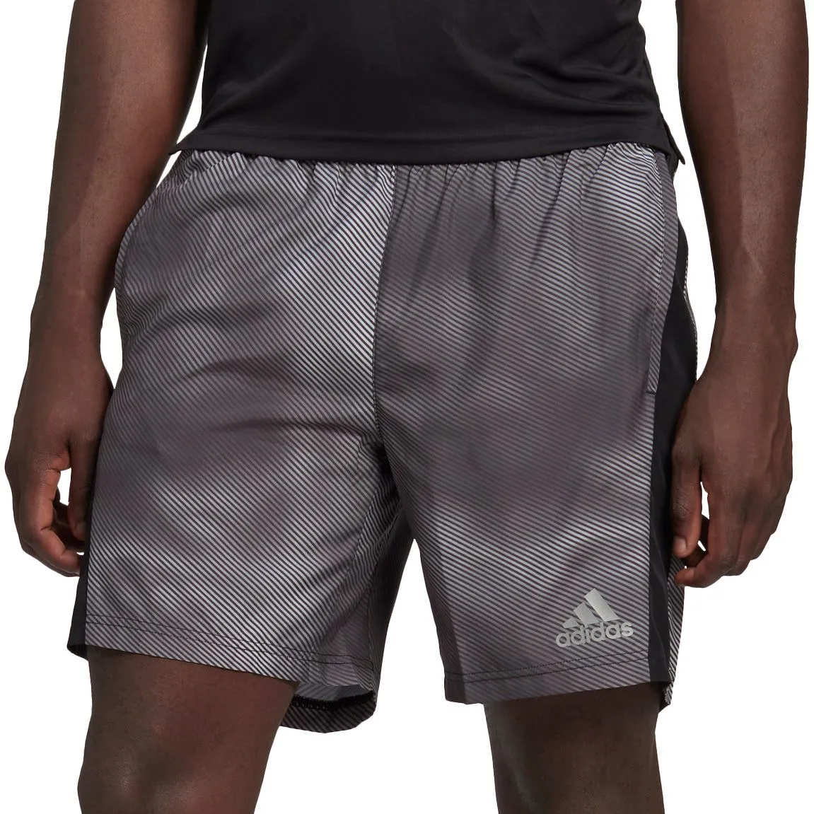 Fun Colors Universal Attachment Points adidas Own The Run 9 Inch Mens Running Shorts - Grey