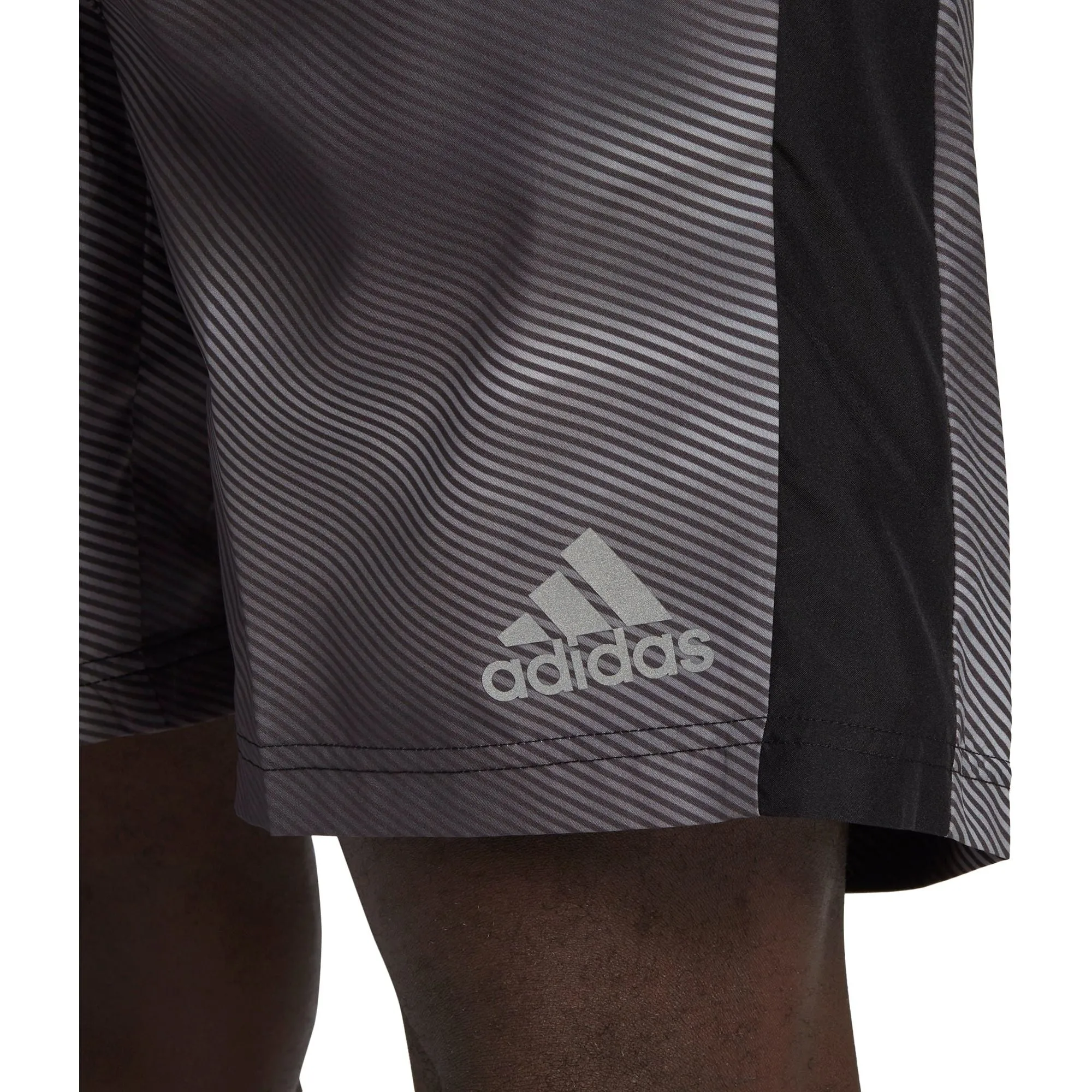 adidas Own The Run 9 Inch Mens Running Shorts - Grey dancewear Tear Resistant Panels