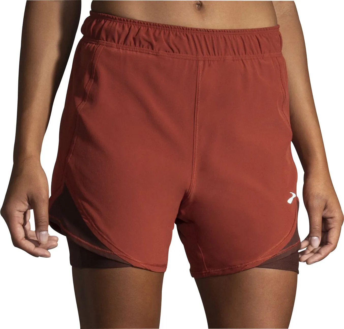 Lounge Ready Brooks Chaser 5 Inch 2 In 1 Womens Running Shorts - Red