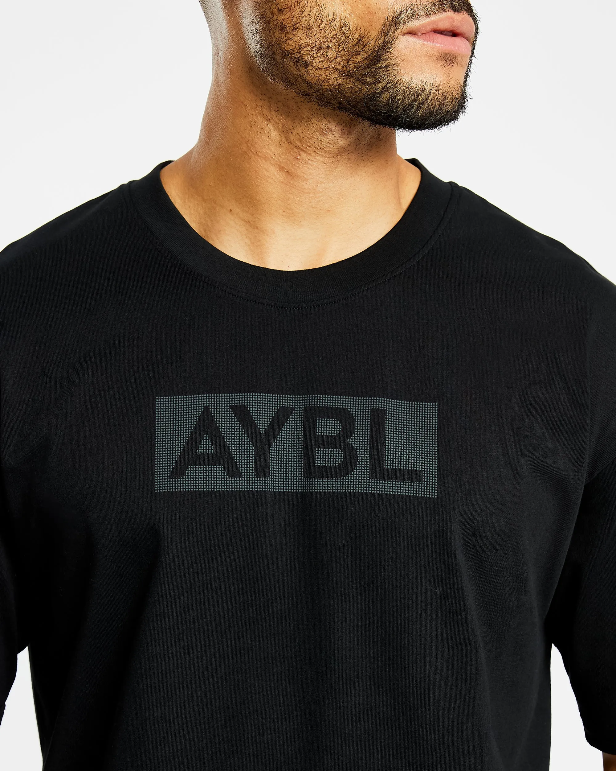 Relaxed Look High Density Fabric Core T Shirt - Black