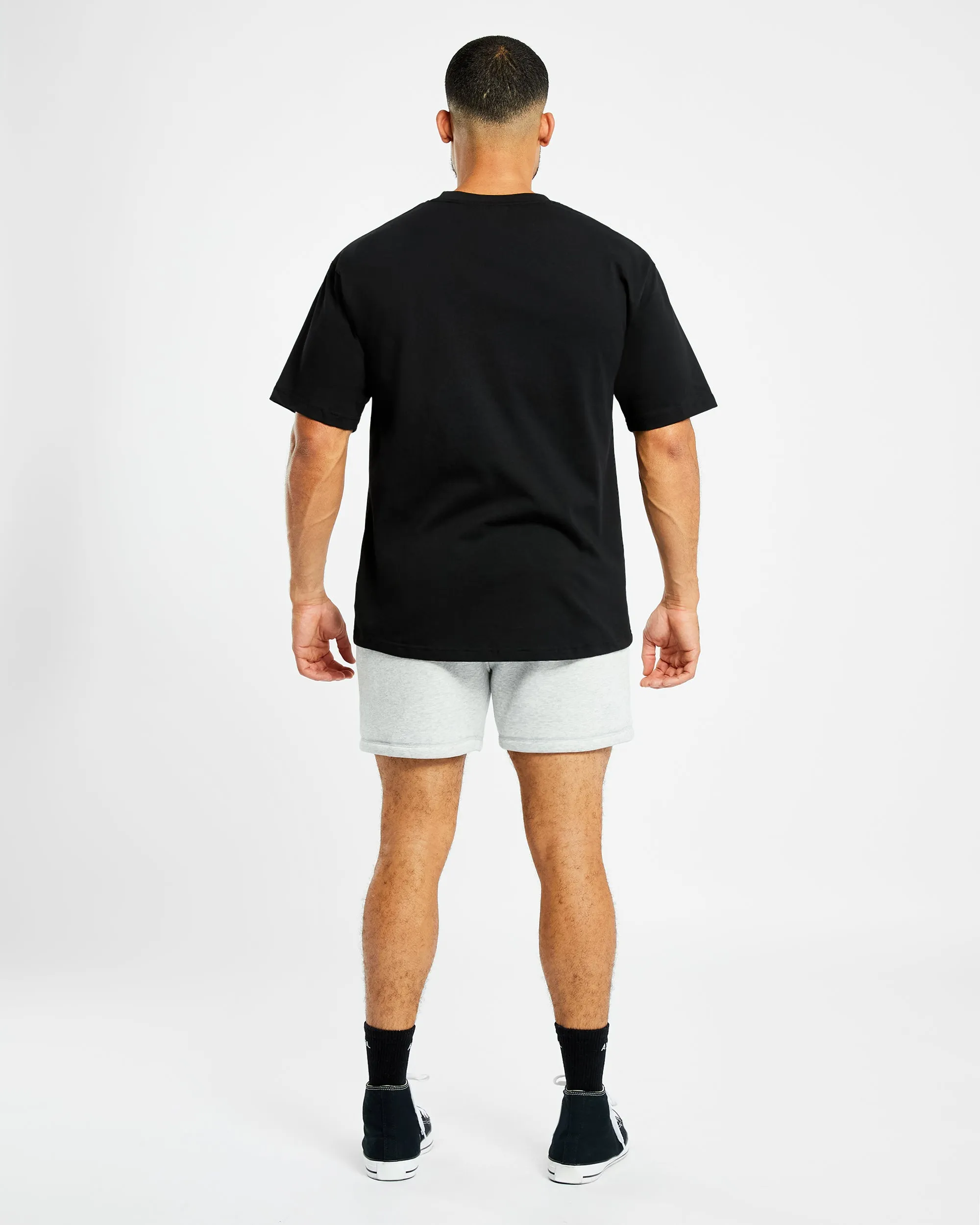 Holiday Style Trend Round neck simplicity Core T Shirt - Black