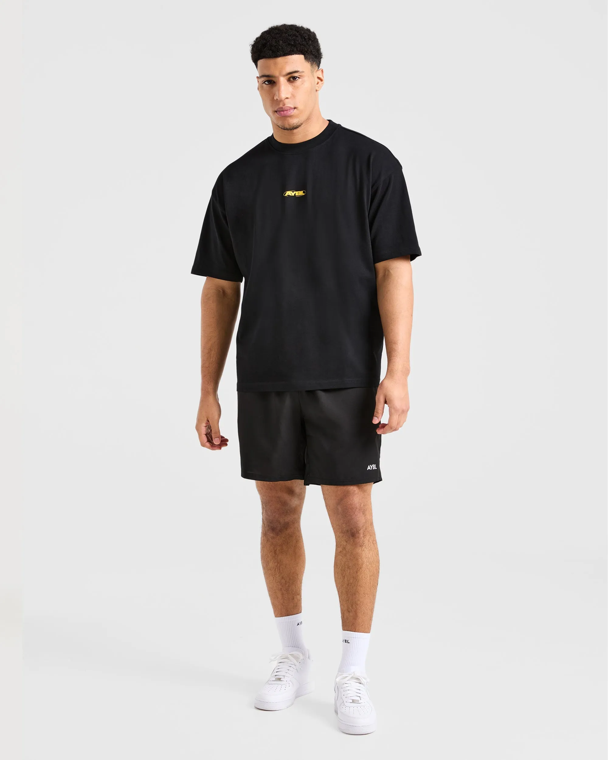 Orbit Oversized T Shirt - Black/Yellow men's clothing