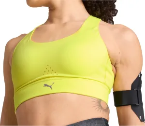 Abrasion Resistant Fabric ventilation channels Puma PWRbreathe Womens Running Sports Bra - Yellow