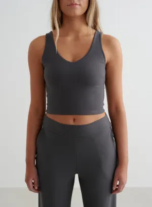 No Slip Interior Soft Brushed Interior Shadow Grey Sense Bralette
