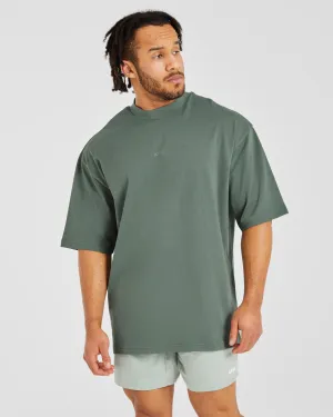 Sun Protection Craft Oversized T Shirt - Vintage Sage