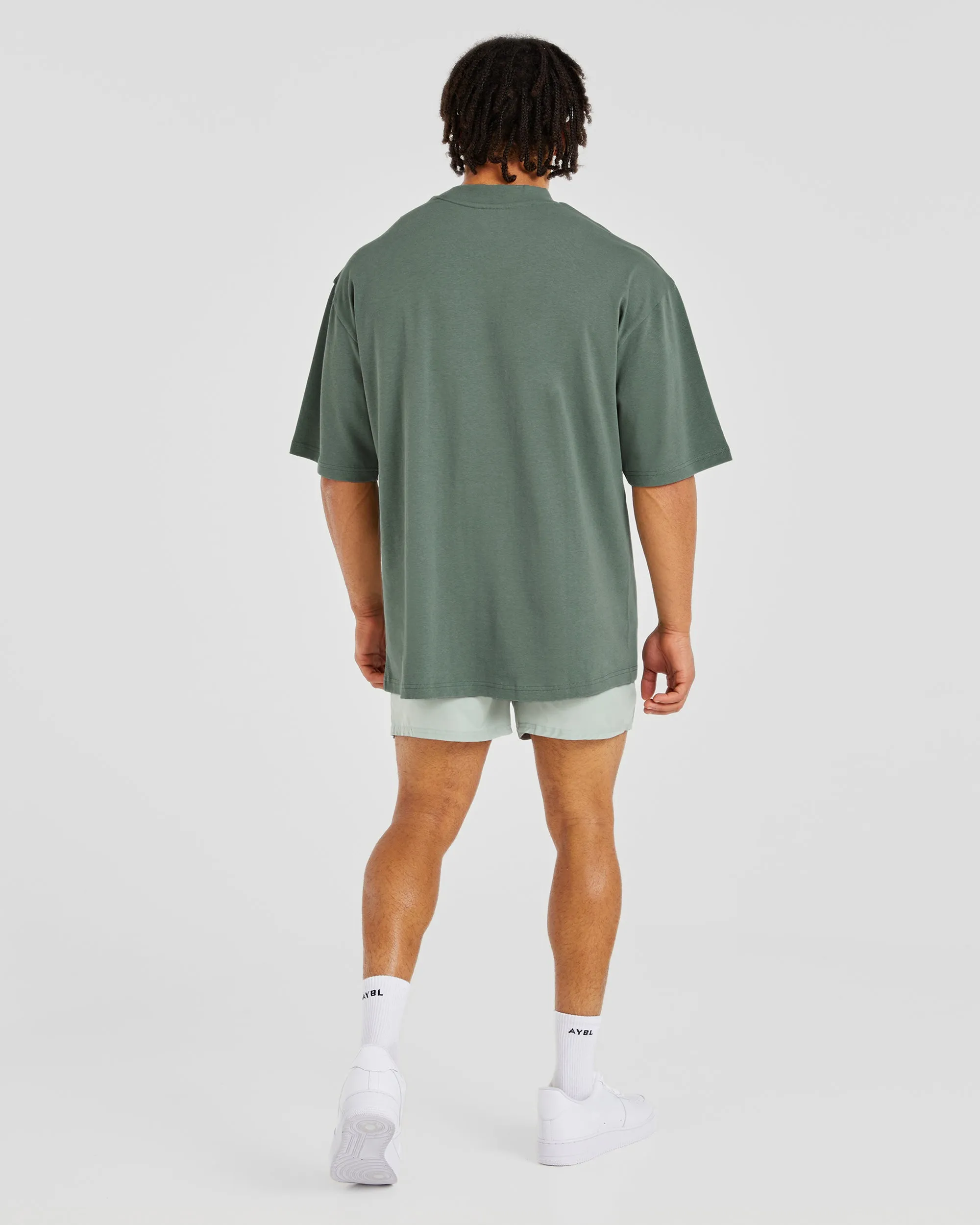 Ethically Sourced Material Craft Oversized T Shirt - Vintage Sage