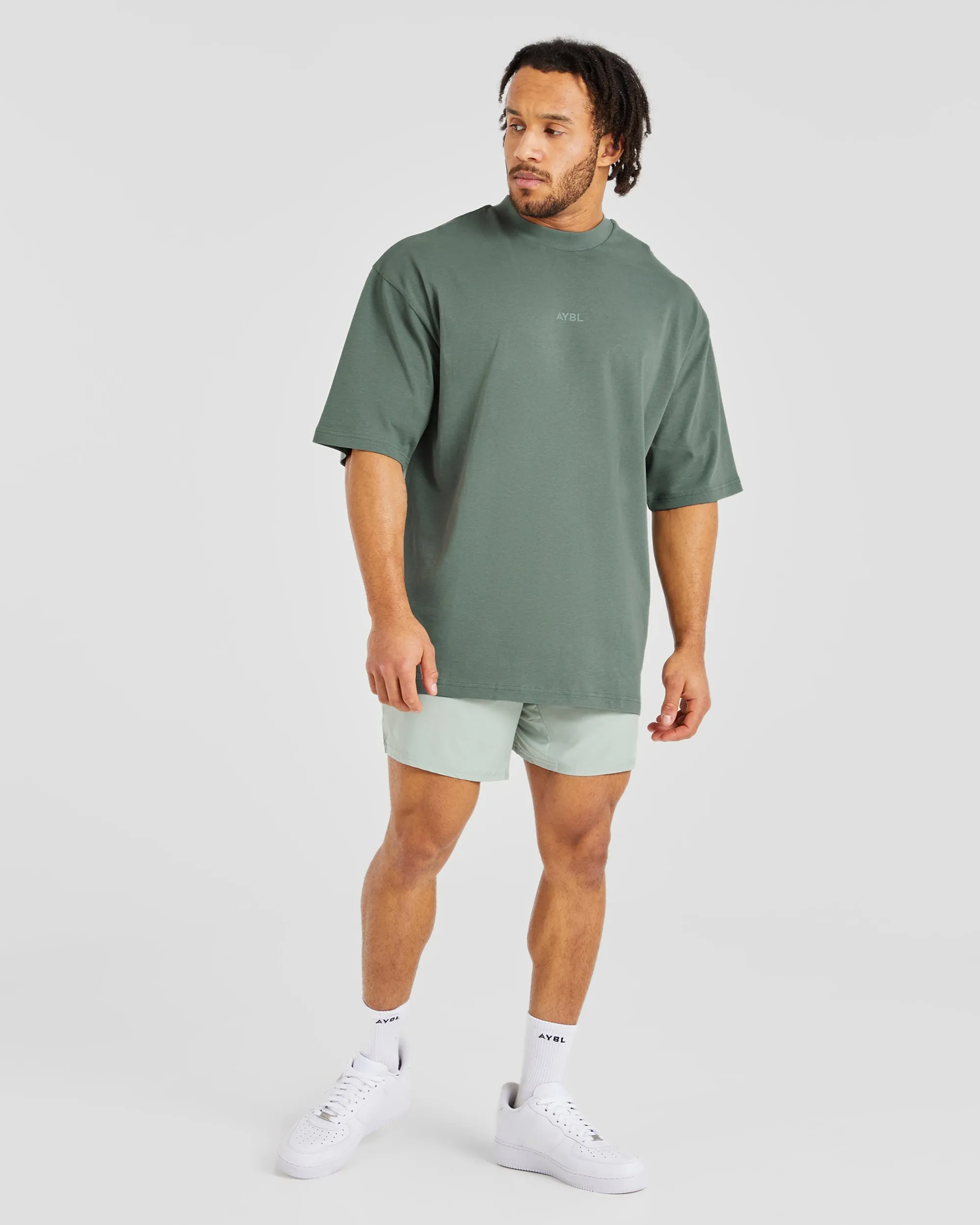 Craft Oversized T Shirt - Vintage Sage Scoop neck femininity Active Wear