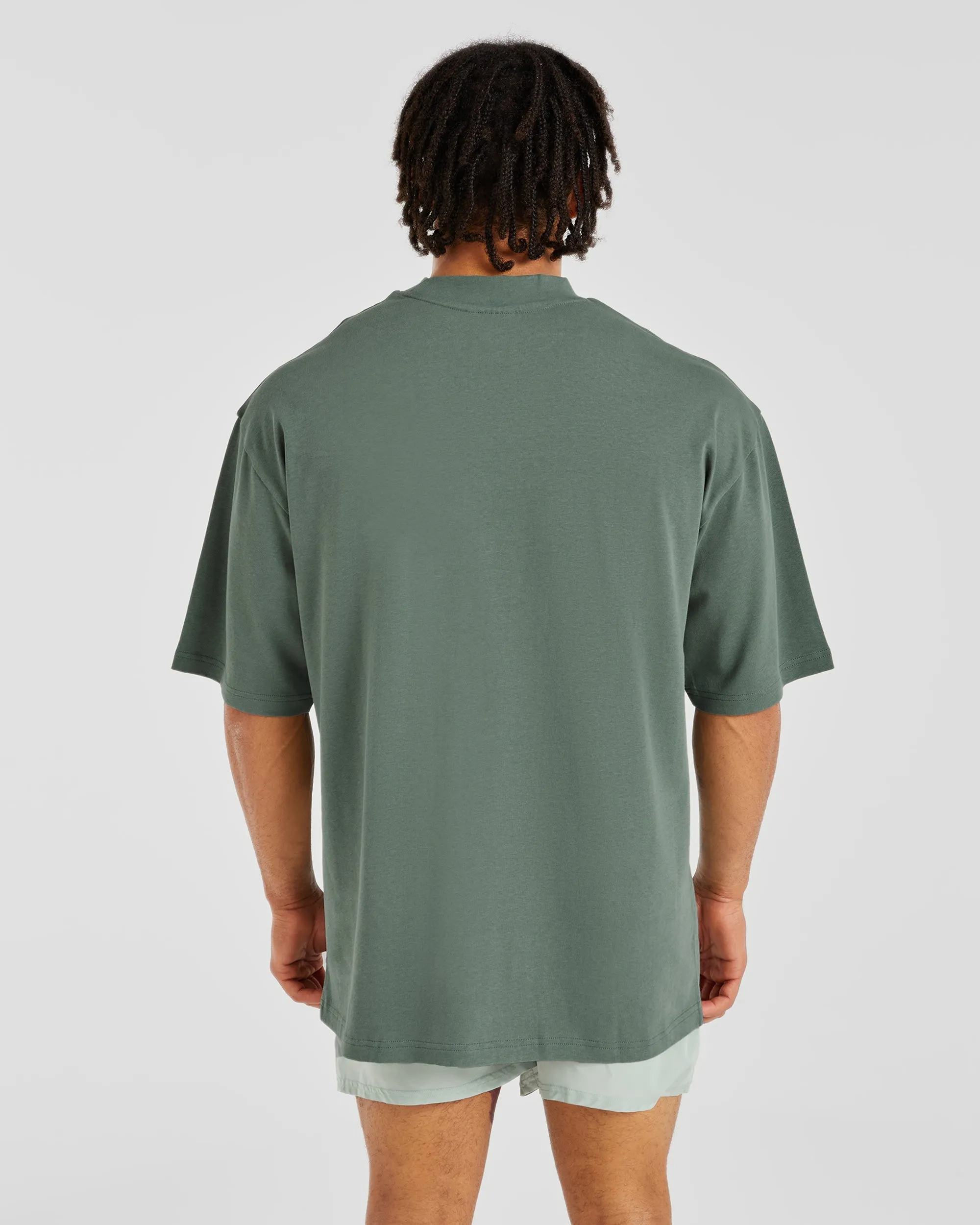 Summer Wear Craft Oversized T Shirt - Vintage Sage