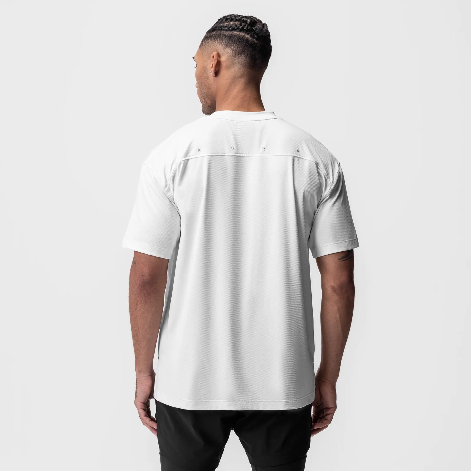 0822. AeroSilver? Oversized Tee - White Versatile Layering Piece