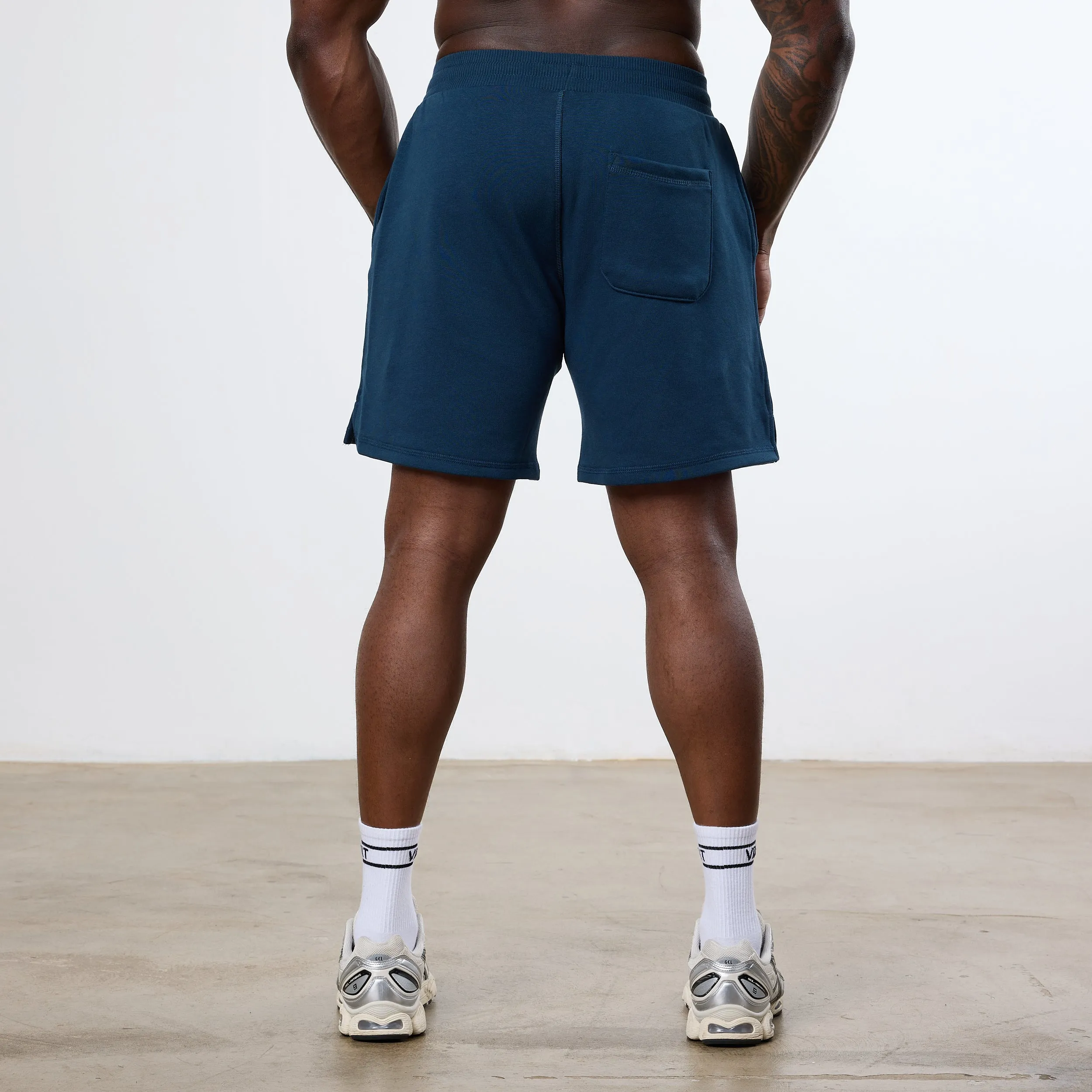 beach goers City Shorts Vanquish Midnight Blue Unconquerable Strength Wide Leg Shorts