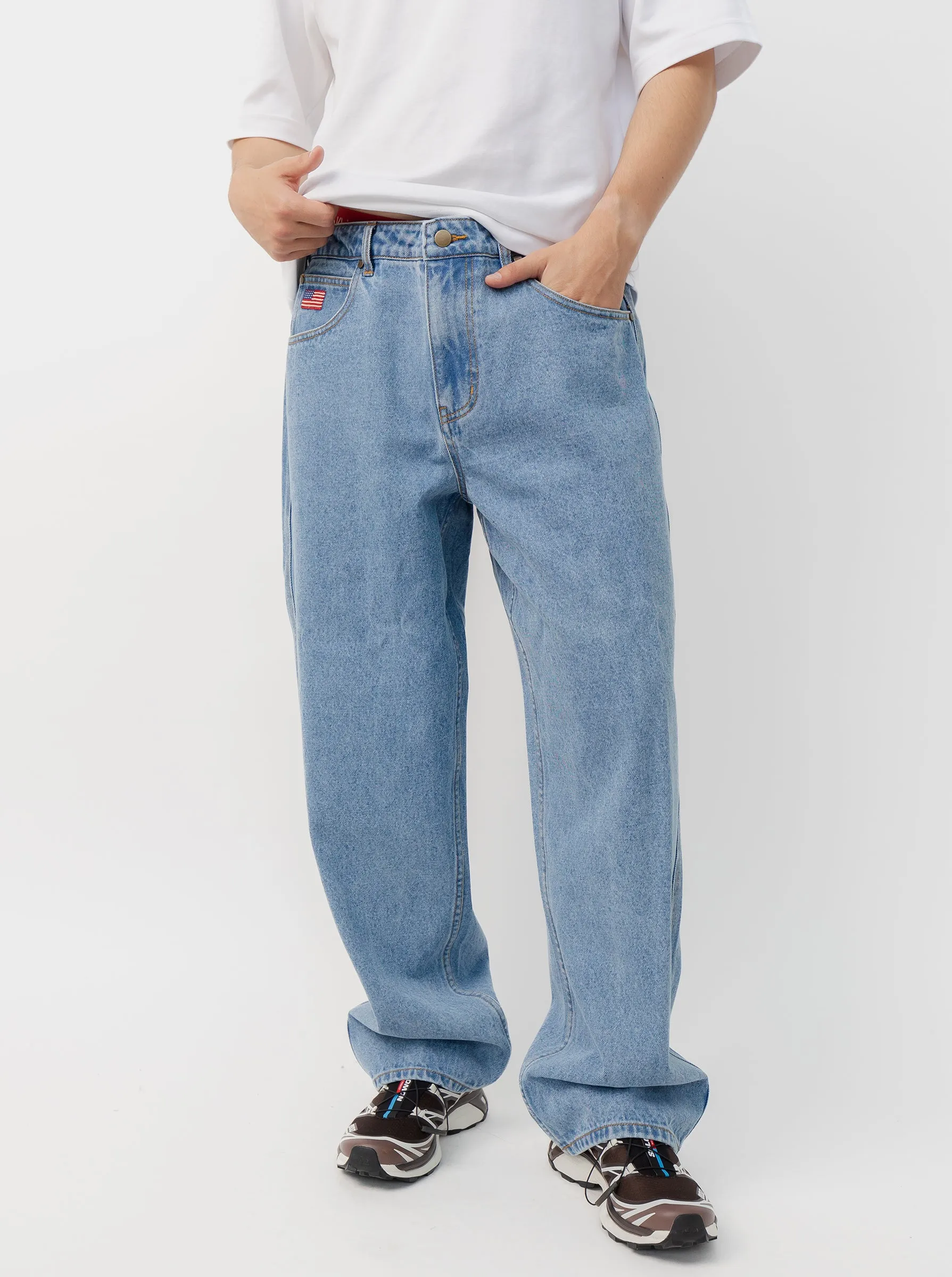 Relaxed Denim Jeans Move Easy
