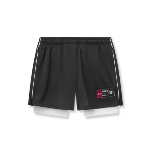 0991. Ion-Mesh 5" Liner Short - Black Wrinkle resistant fabric