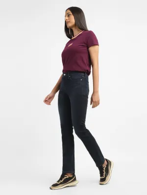 Women's 312 Blue Straight Fit Mid Rise Jeans Premium Cotton Blend Weekend Ready