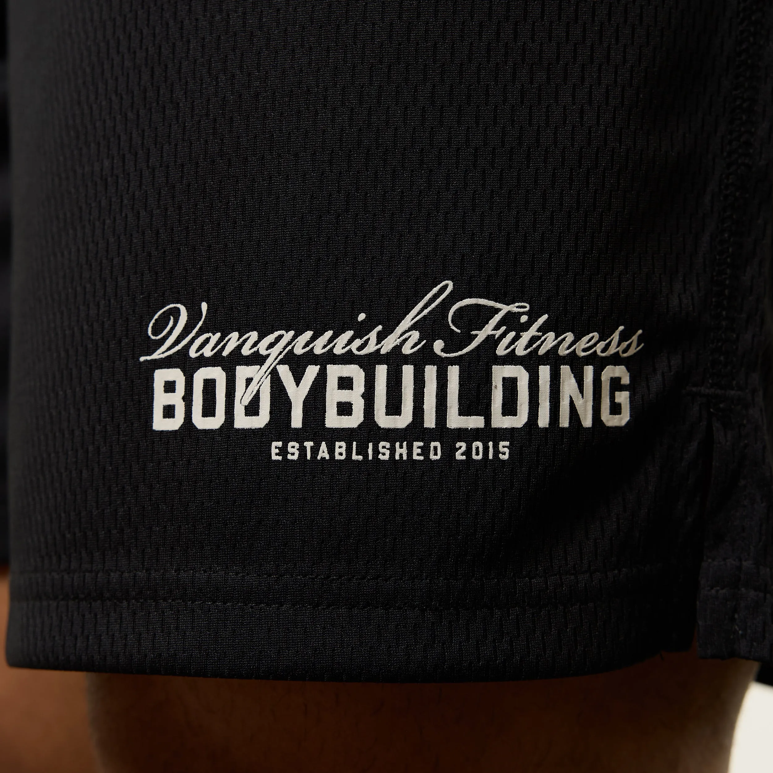 Vanquish Bodybuilding Black Mesh Shorts Hot Weather