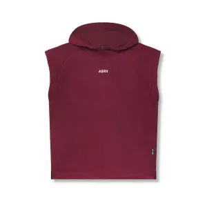 0983. Reversible 2-in-1 Cutoff Hoodie - Crimson Rabbit like equestrian wear
