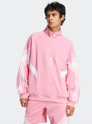 Adjustable Cuffs Street Look Wear Inter Miami CF Originals Half-Zip Crew Sweatshirt