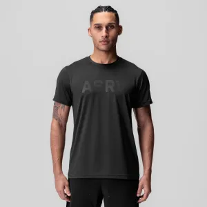 1015. AeroSilver? Essential Tee - Black "ASRV" Organic Cotton Gym clothing