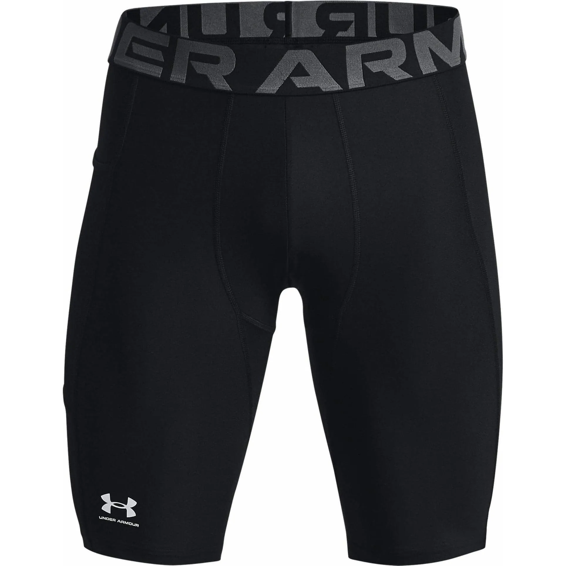 Under Armour HeatGear Pocket Long Mens Short Compression Tights - Black Stretch Comfort