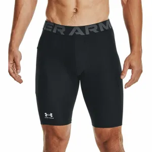 Striped Pattern Under Armour HeatGear Pocket Long Mens Short Compression Tights - Black