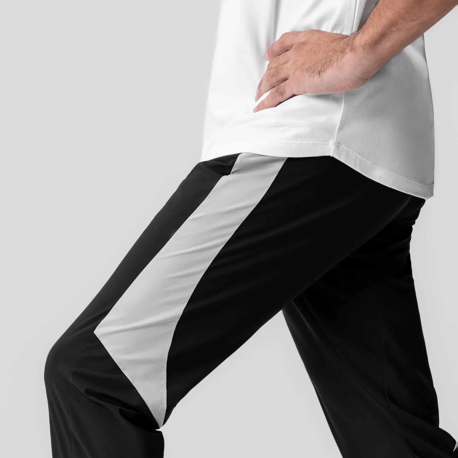 PermeableCloth Striped Pattern 1067. Tetra-Lite? Cuffed Training Jogger - Black